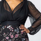 Isabella Embroidered Mesh Gown