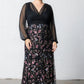 Isabella Embroidered Mesh Gown