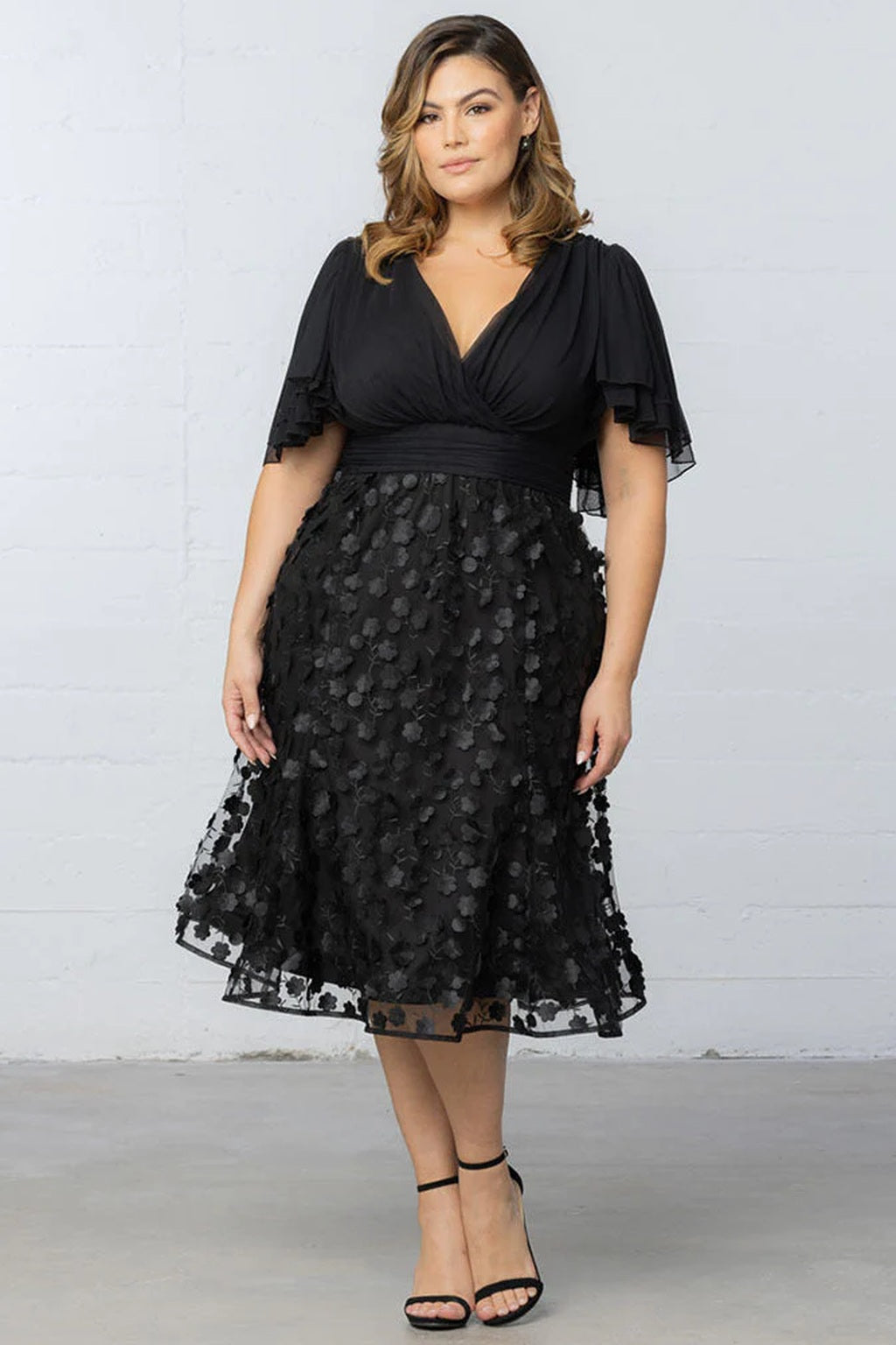 Pretty Petals Mesh Cocktail Dress