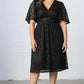 Starry Sequined Lace Cocktail Dress