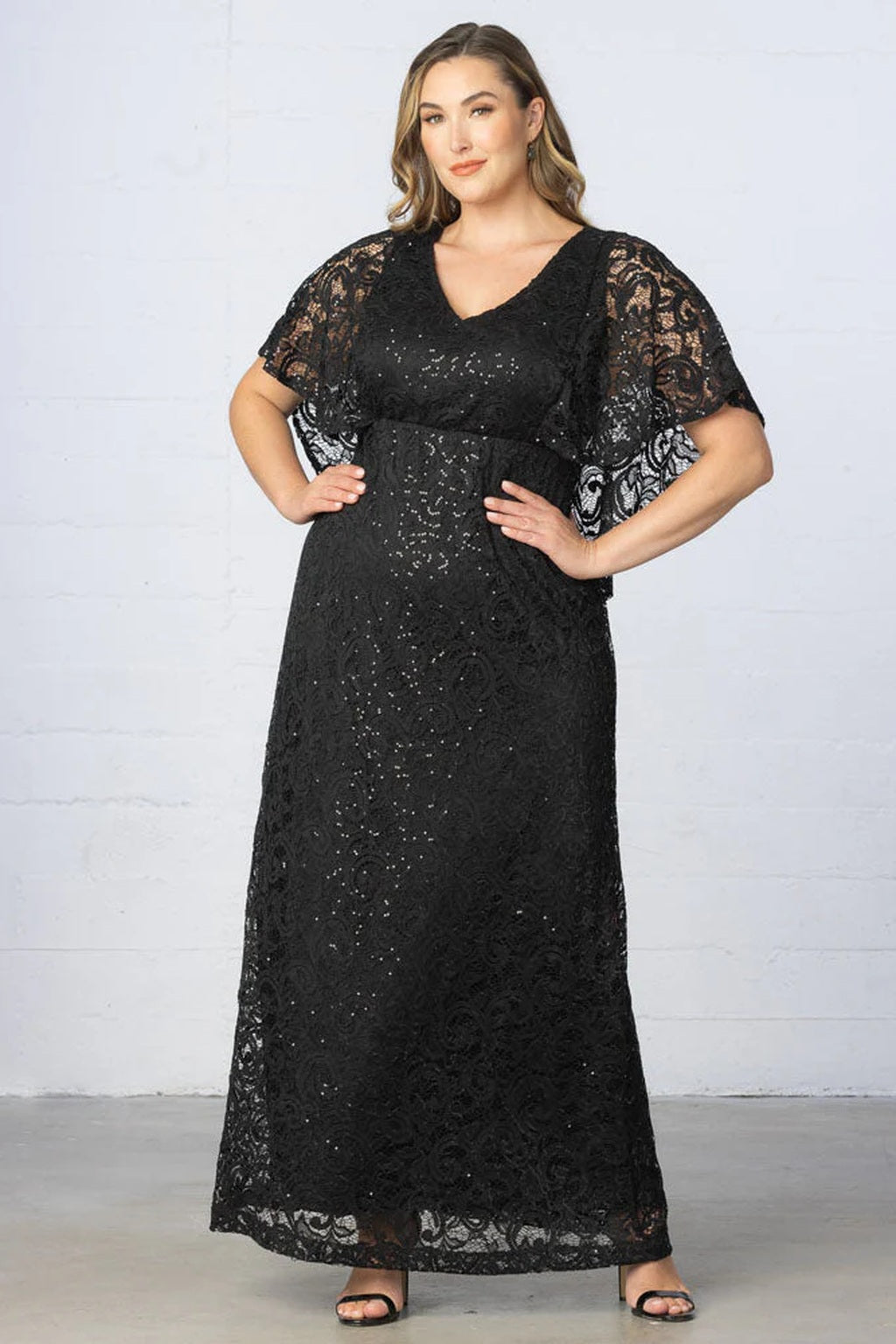 Celestial Cape Sleeve Gown