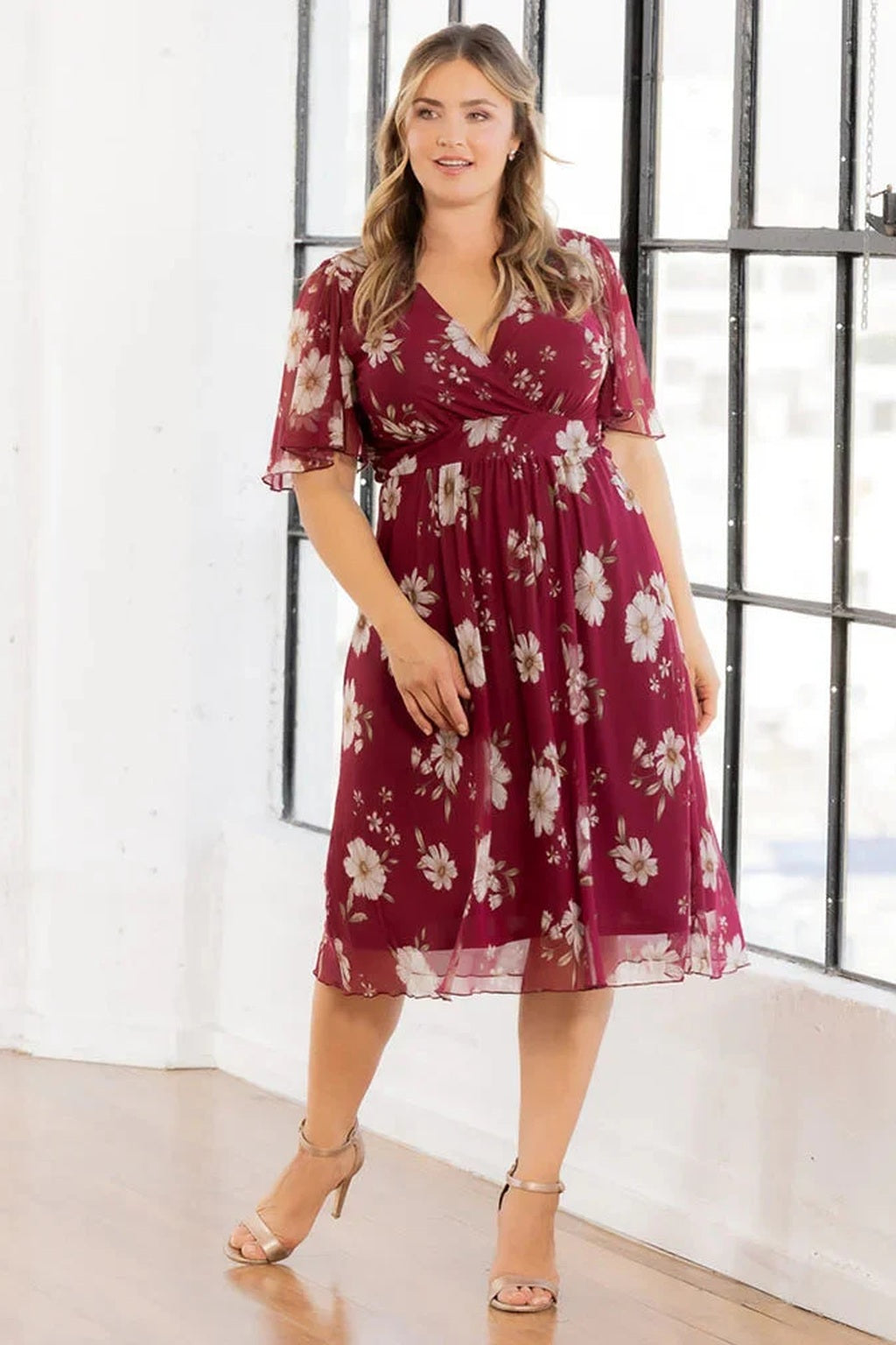 Margot Mesh Midi Cocktail Dress
