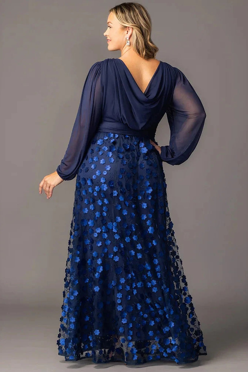 Blossoming Beauty Mesh Evening Gown