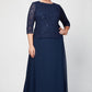 Plus Juliet Sequin Lace & Chiffon Gown