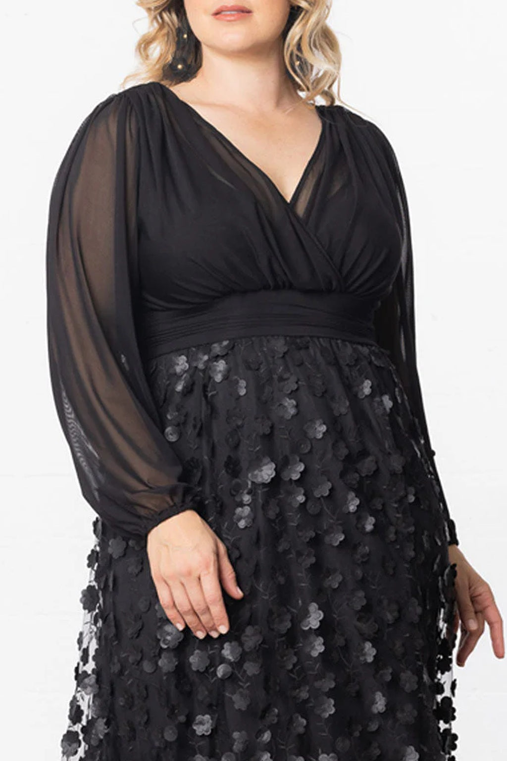 Blossoming Beauty Mesh Evening Gown