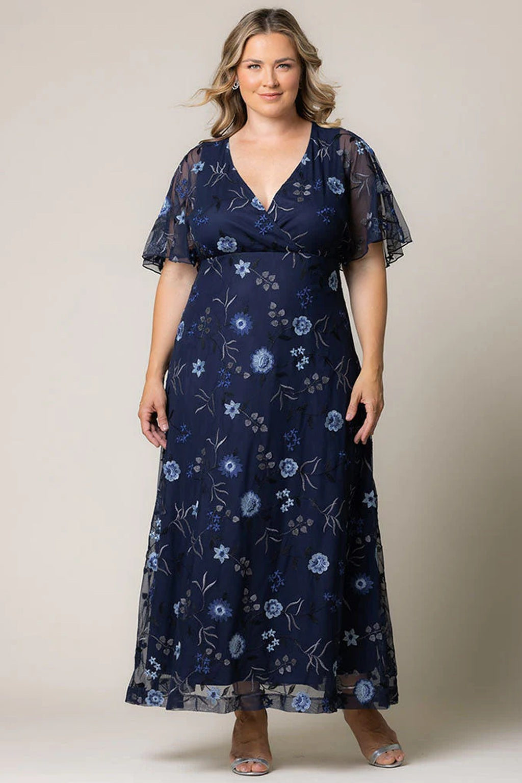 Embroidered Elegance Evening Gown