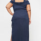Plus Hannah Glitter Mesh Gown
