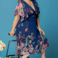 Breezy Border Print Cocktail Dress