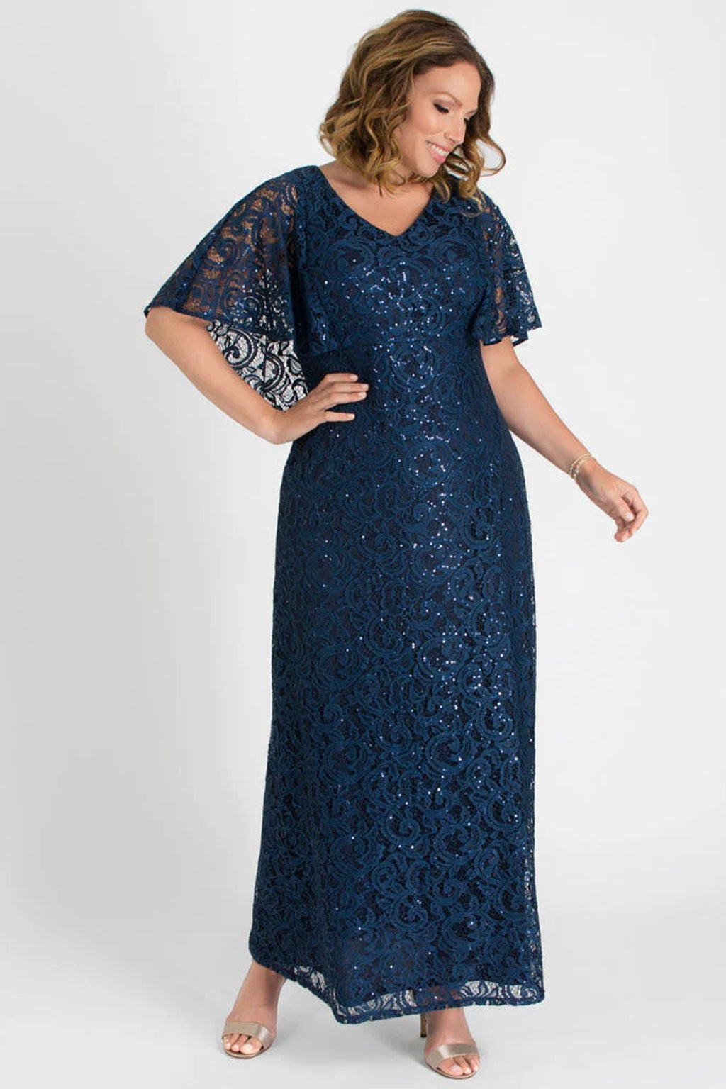 Celestial Cape Sleeve Gown