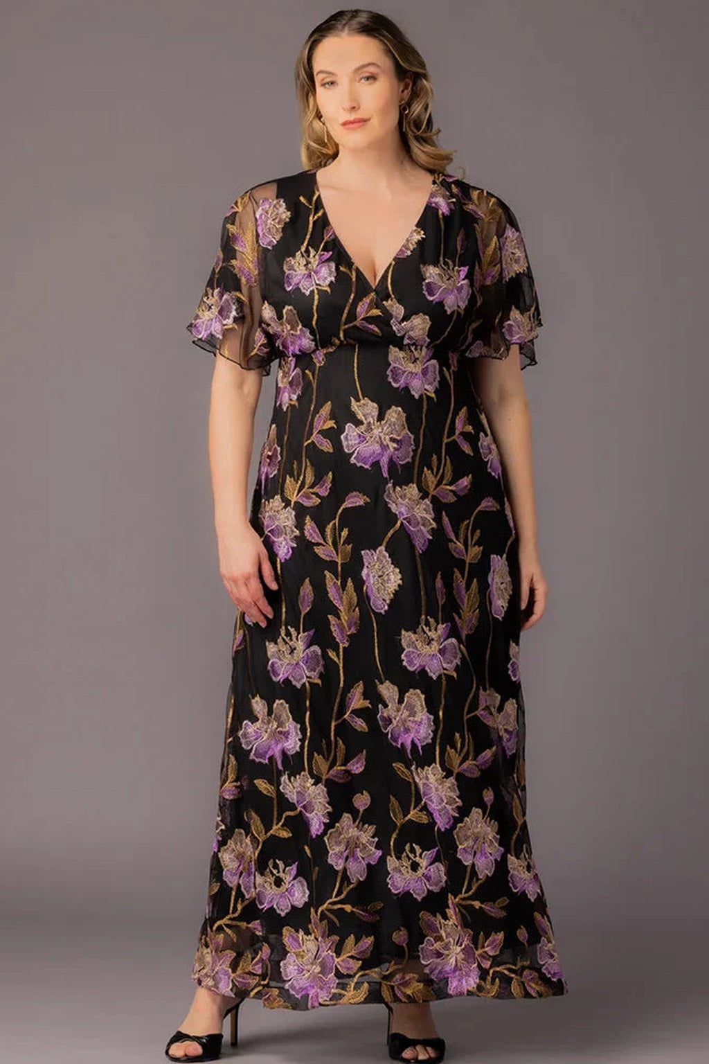 Embroidered Elegance Evening Gown