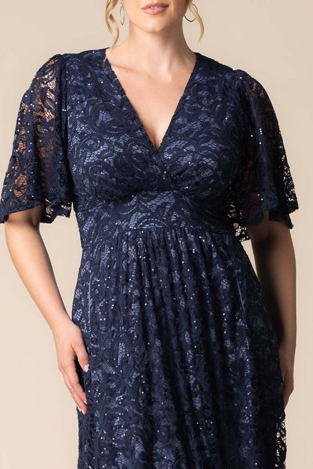 Luminous Sequin Lace Long Gown