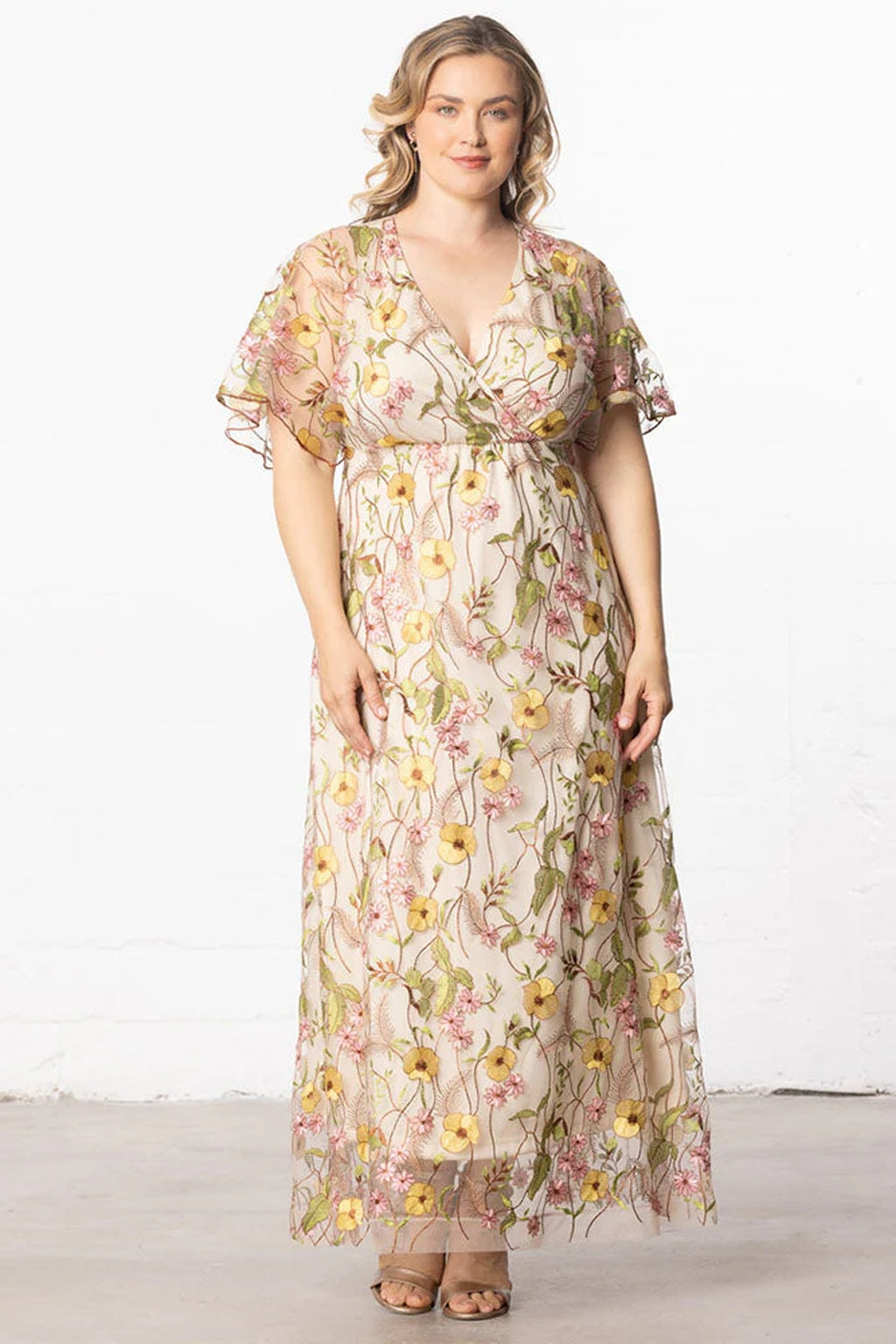Embroidered Elegance Evening Gown