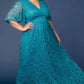 Luminous Sequin Lace Long Gown