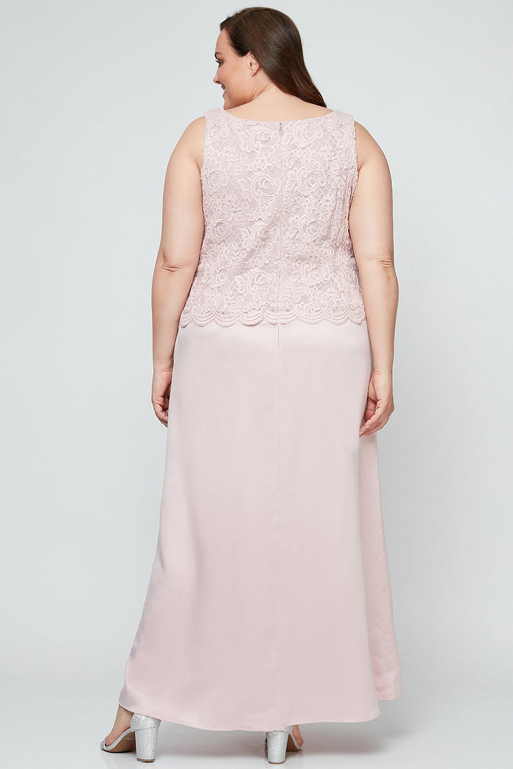Plus Bethany Glitter Lace Jacket Dress