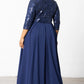 Paris Pleated Sequin Gown