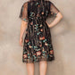 Sonnet Embroidered Midi Cocktail Dress