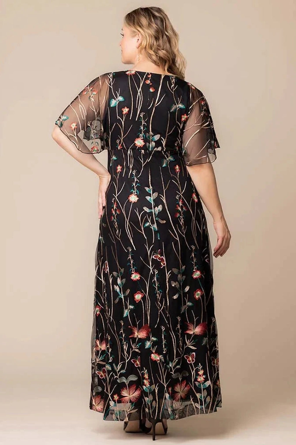 Embroidered Elegance Evening Gown