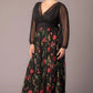 Isabella Embroidered Mesh Gown