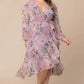 Clara Chiffon Long Sleeve Wrap Dress
