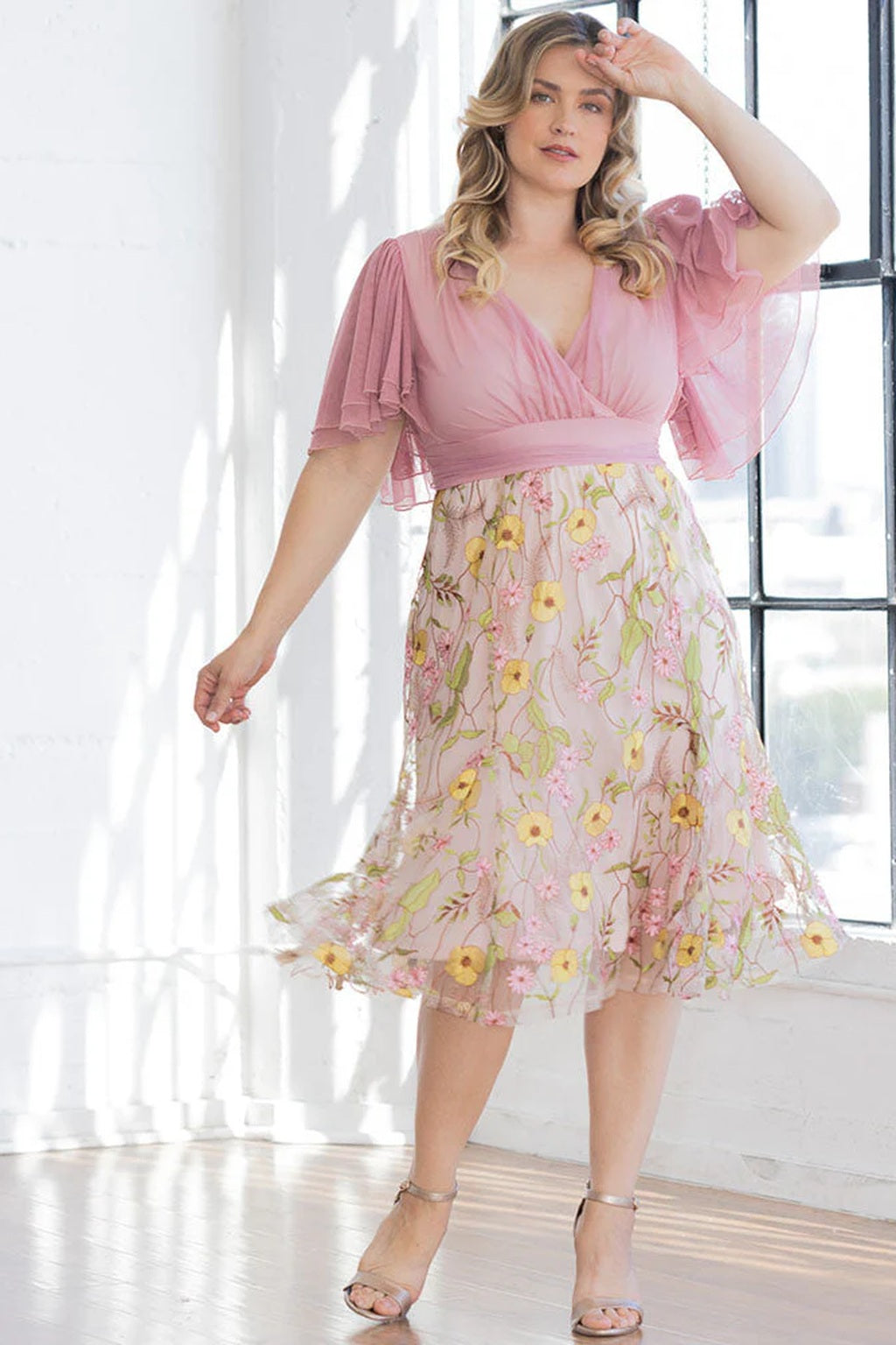 Lillian Embroidered Cocktail Dress
