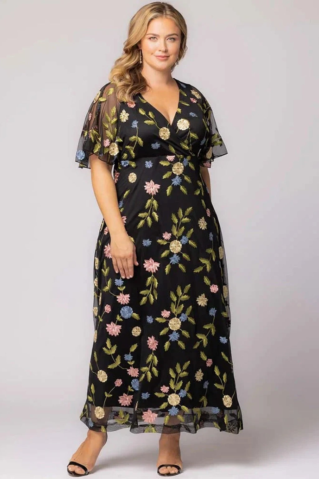 Embroidered Elegance Evening Gown