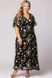 Embroidered Elegance Evening Gown