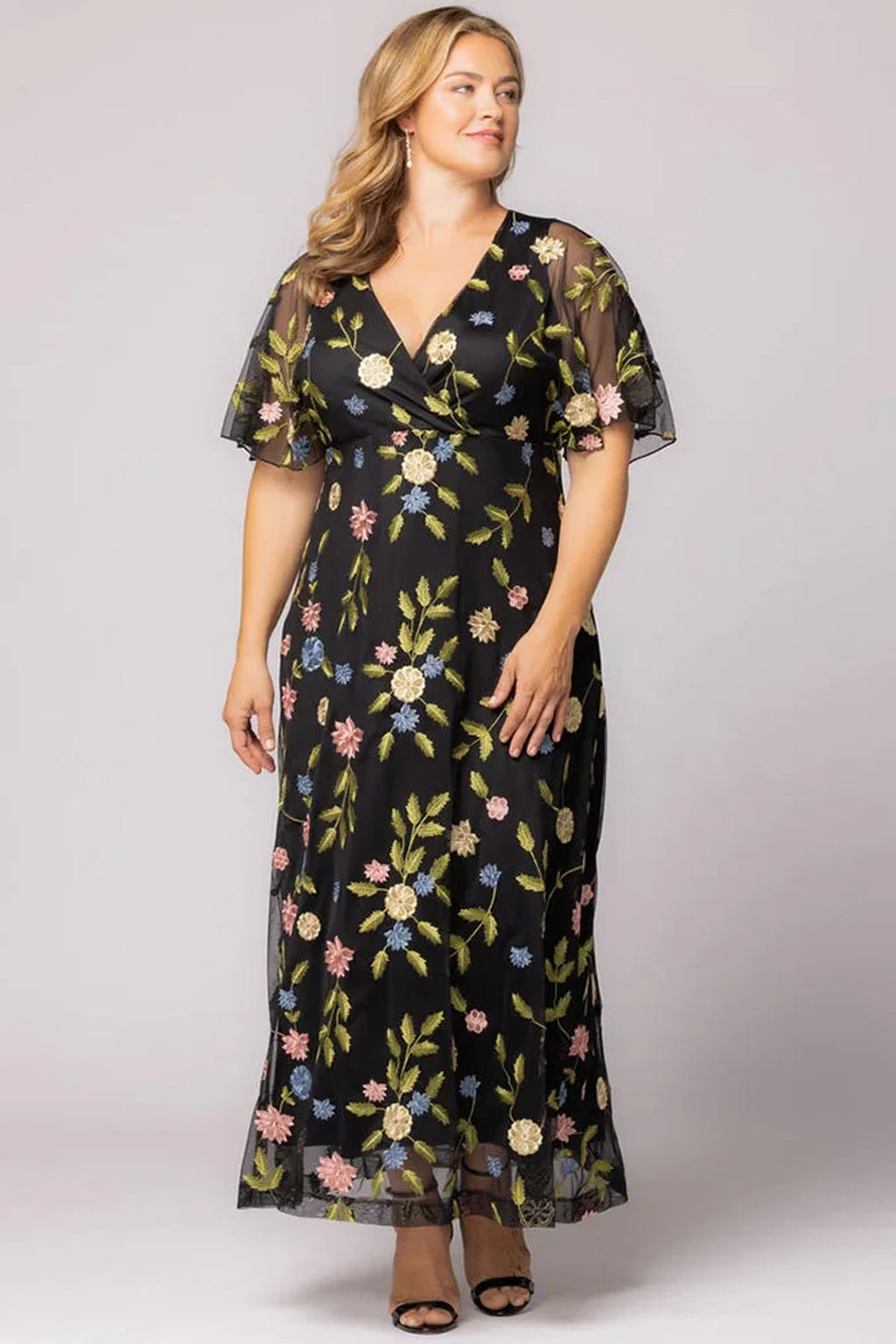 Embroidered Elegance Evening Gown