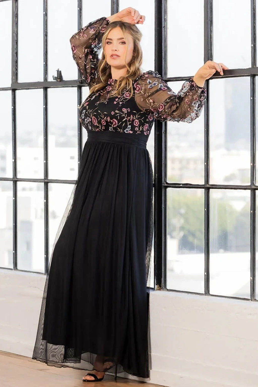 Eternal Embroidered Bodice Evening Gown