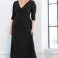 Gala Glam Evening Gown with Sleeves