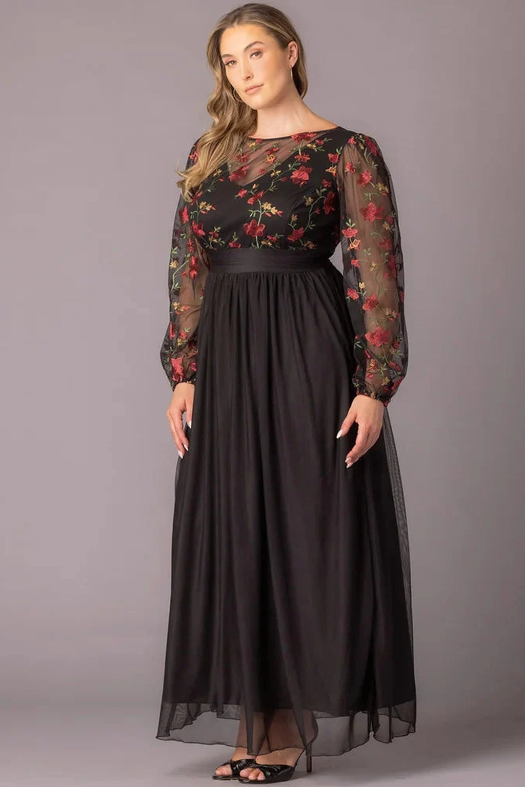 Eternal Embroidered Bodice Evening Gown