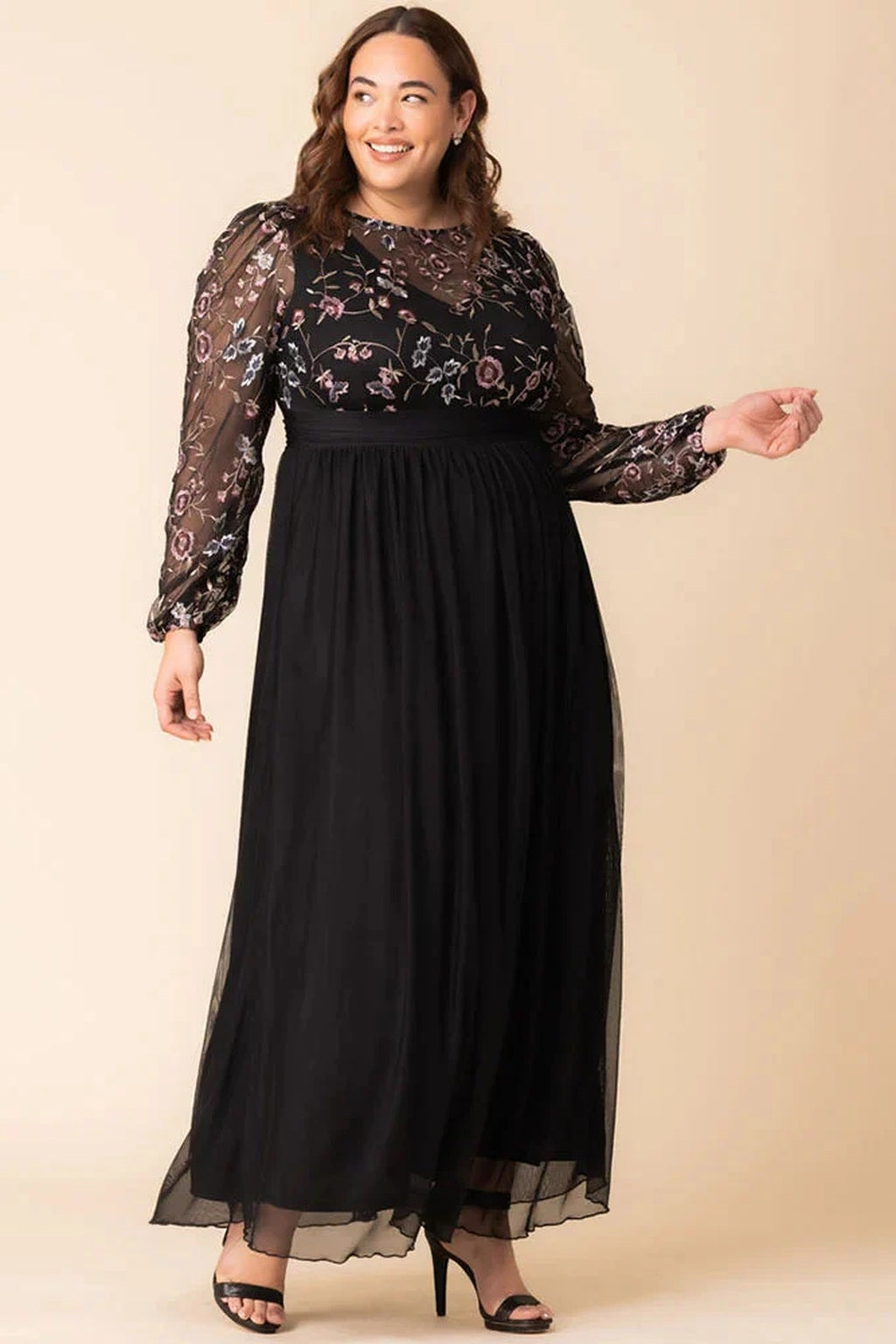 Eternal Embroidered Bodice Evening Gown