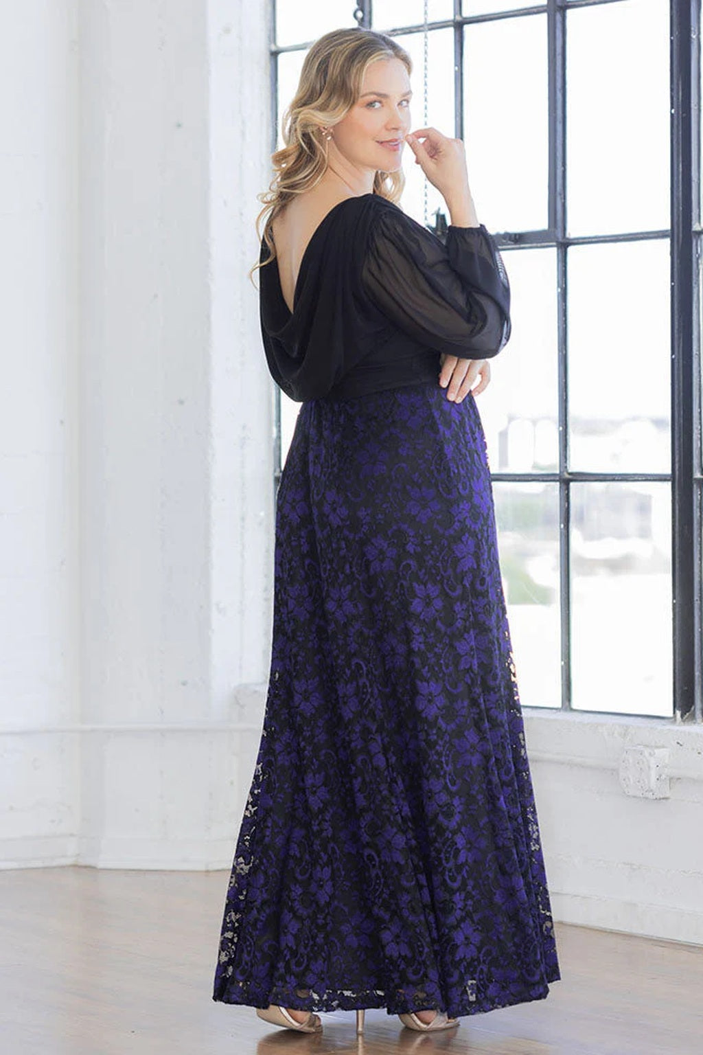 Mon Tresor Lace Evening Gown