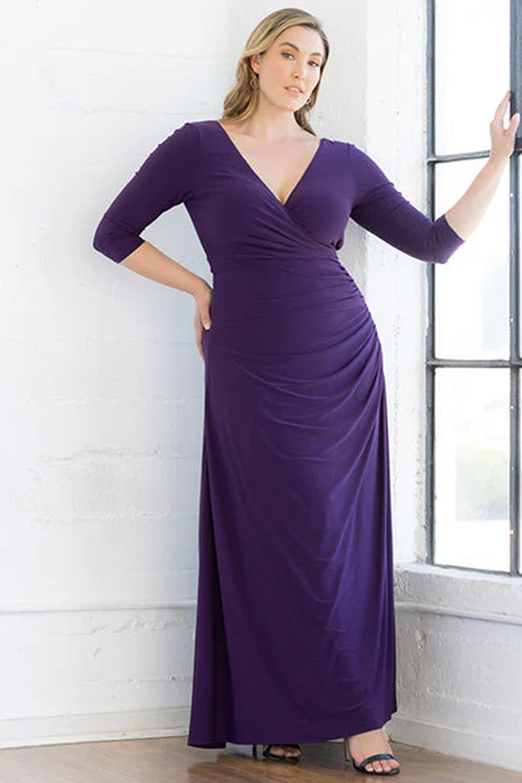 Gala Glam Evening Gown with Sleeves