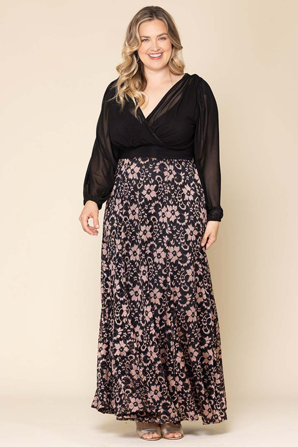 Mon Tresor Lace Evening Gown