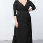 Gala Glam Evening Gown with Sleeves