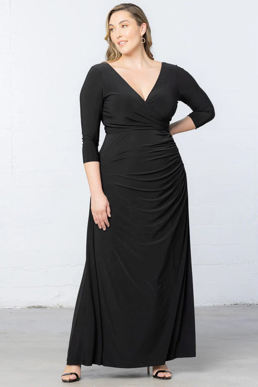 Gala Glam Evening Gown with Sleeves