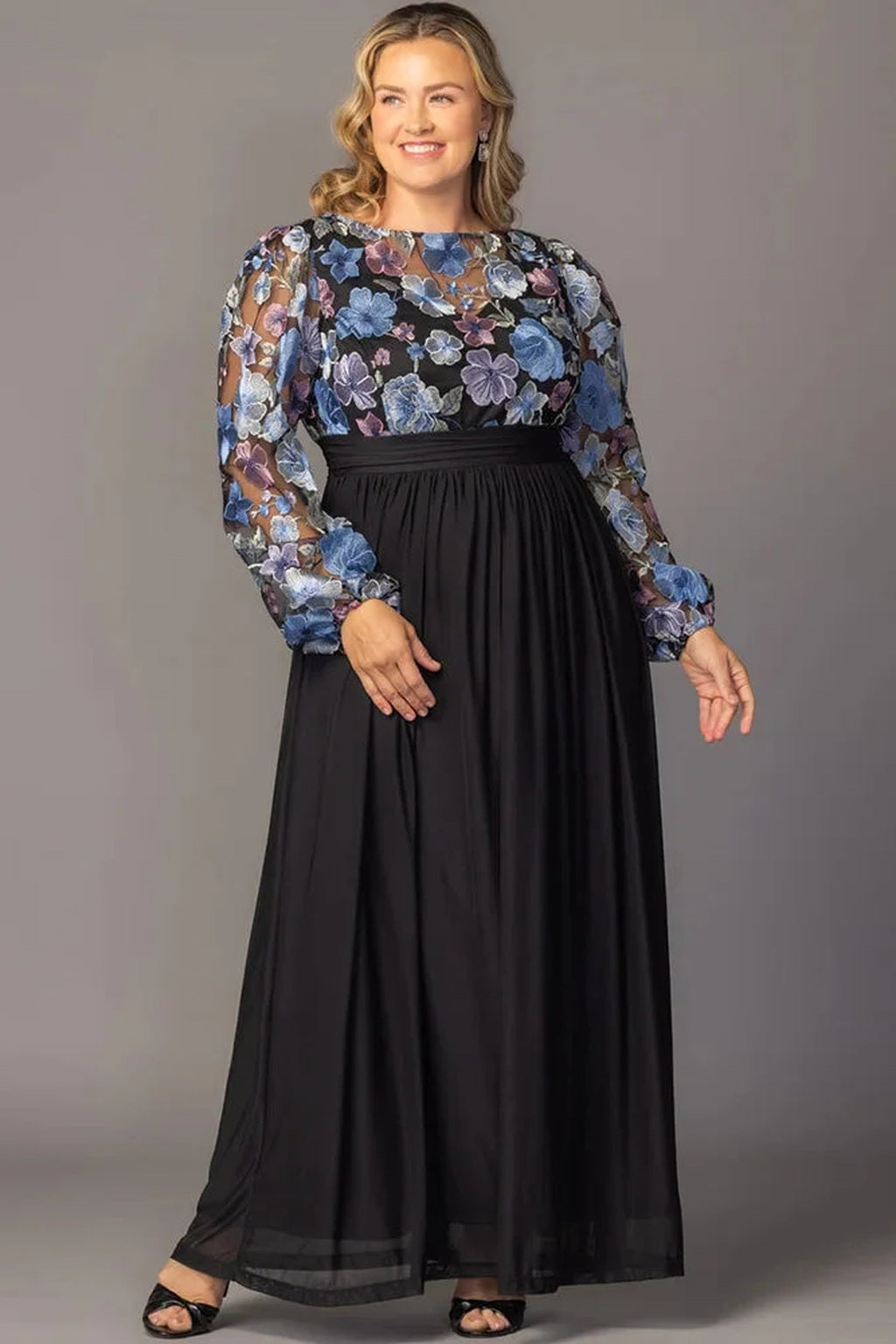 Eternal Embroidered Bodice Evening Gown