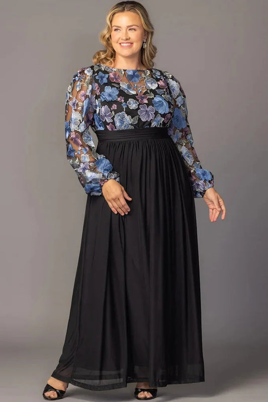 Eternal Embroidered Bodice Evening Gown