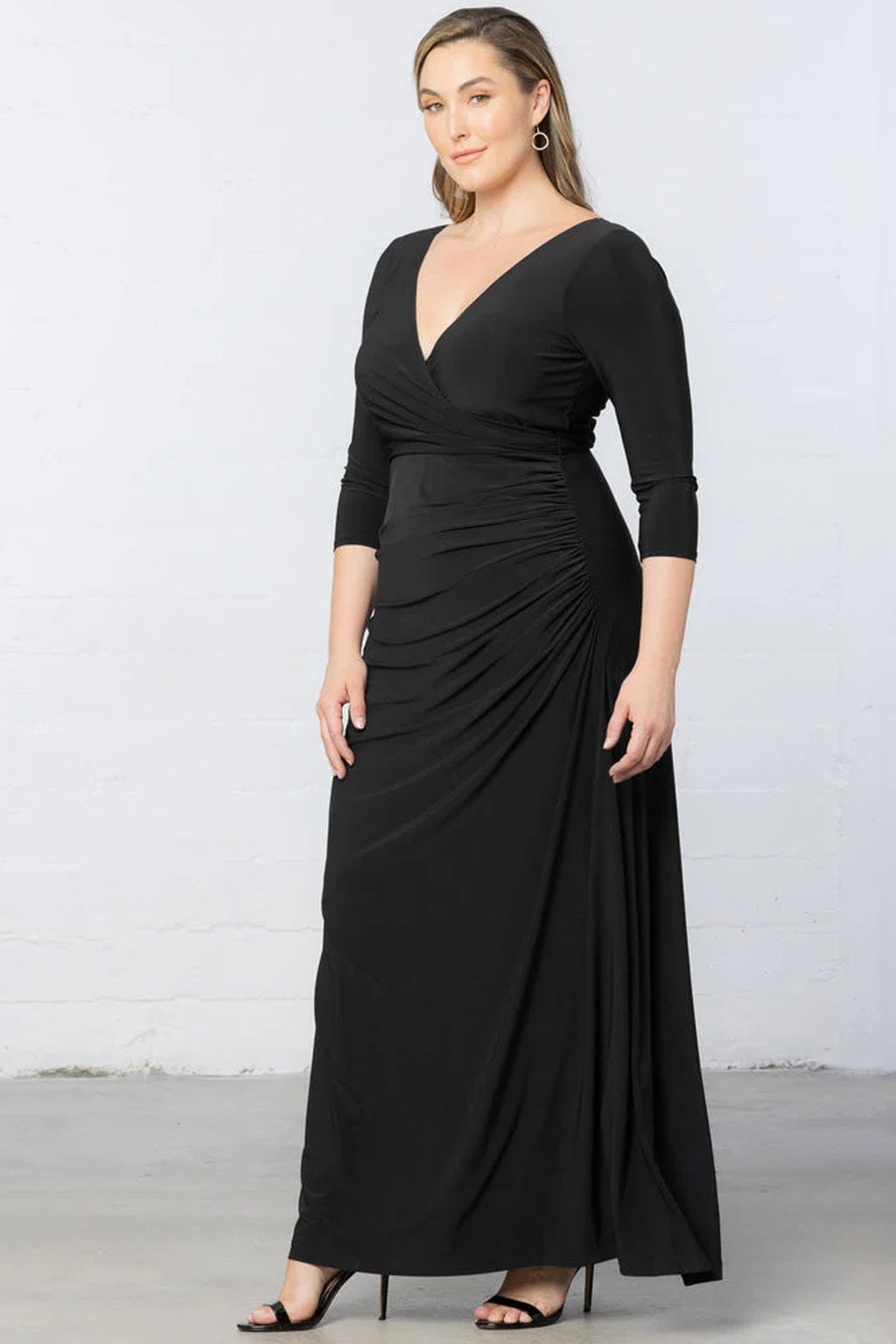 Gala Glam Evening Gown with Sleeves