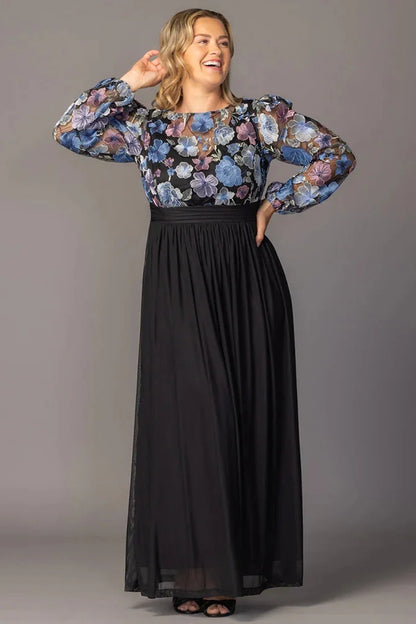 Eternal Embroidered Bodice Evening Gown