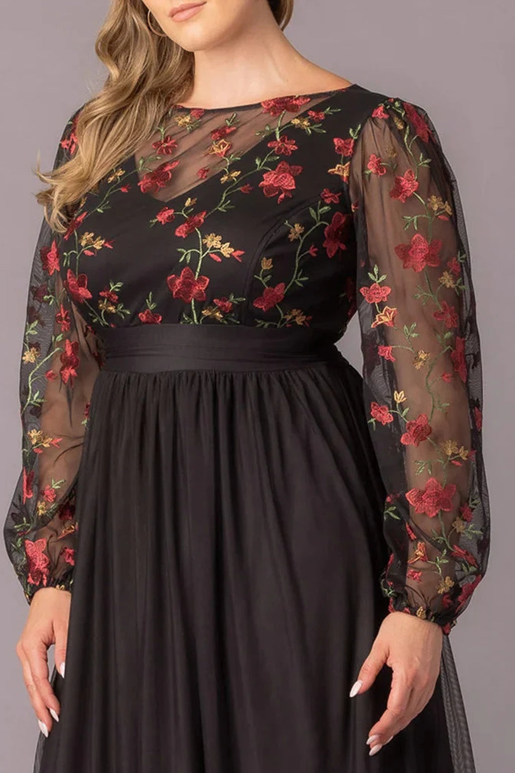 Eternal Embroidered Bodice Evening Gown