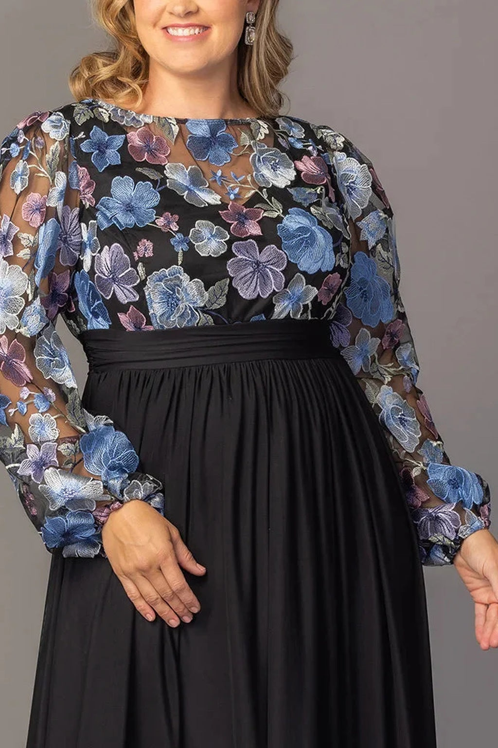 Eternal Embroidered Bodice Evening Gown