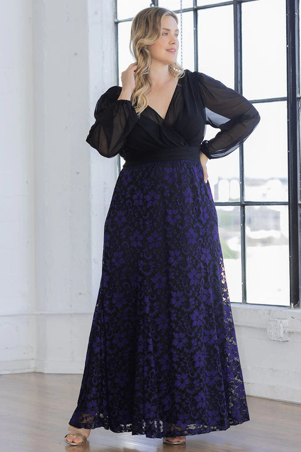 Mon Tresor Lace Evening Gown