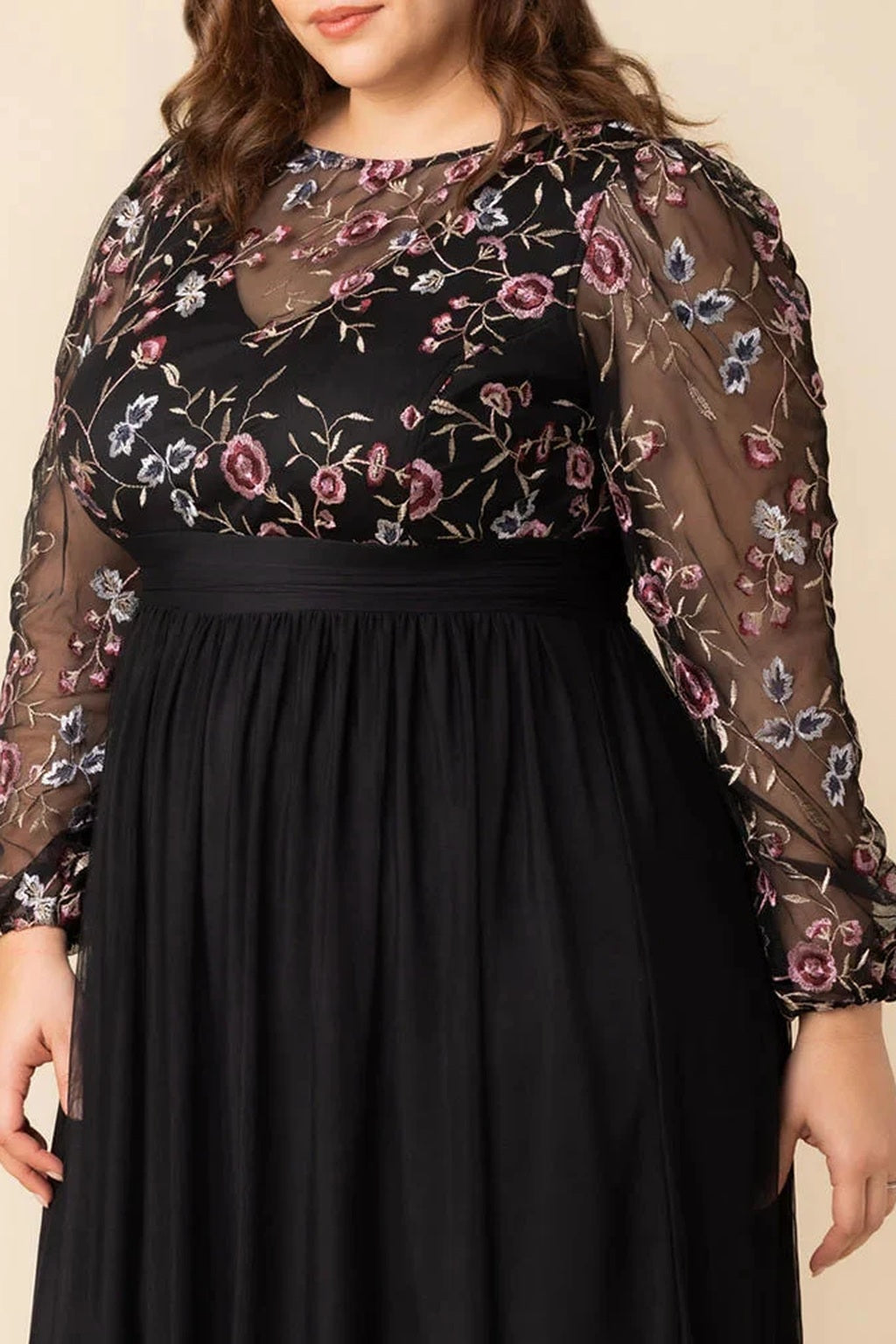 Eternal Embroidered Bodice Evening Gown
