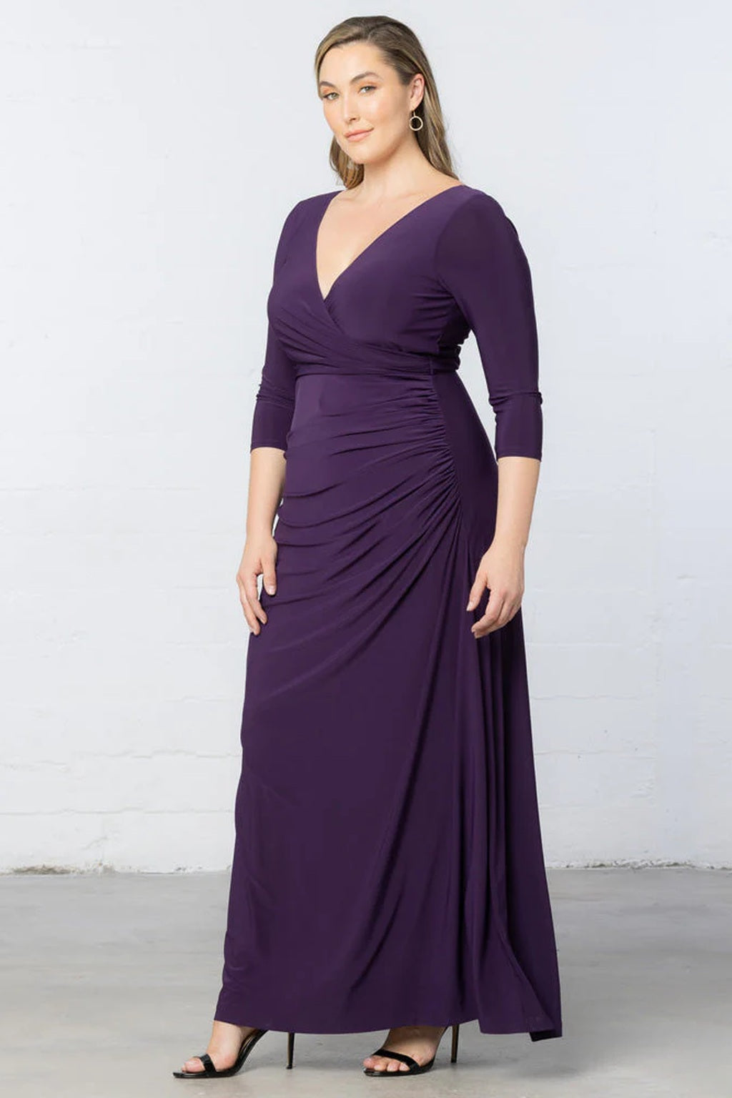 Gala Glam Evening Gown with Sleeves