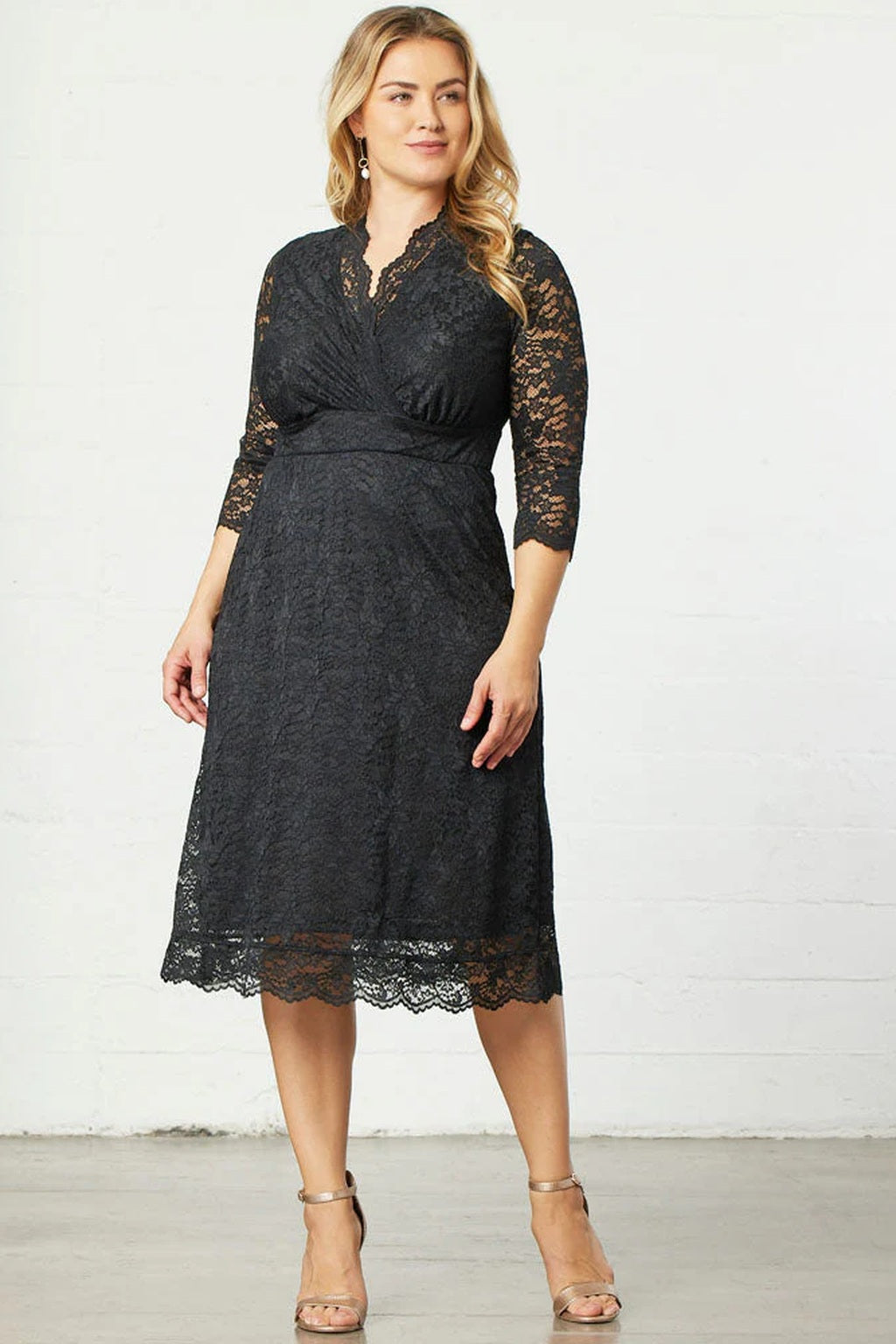 Scalloped Boudoir Lace Dress