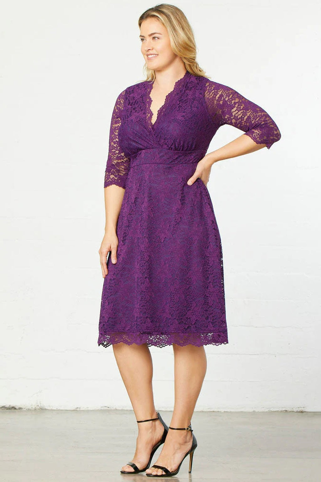 Scalloped Boudoir Lace Dress