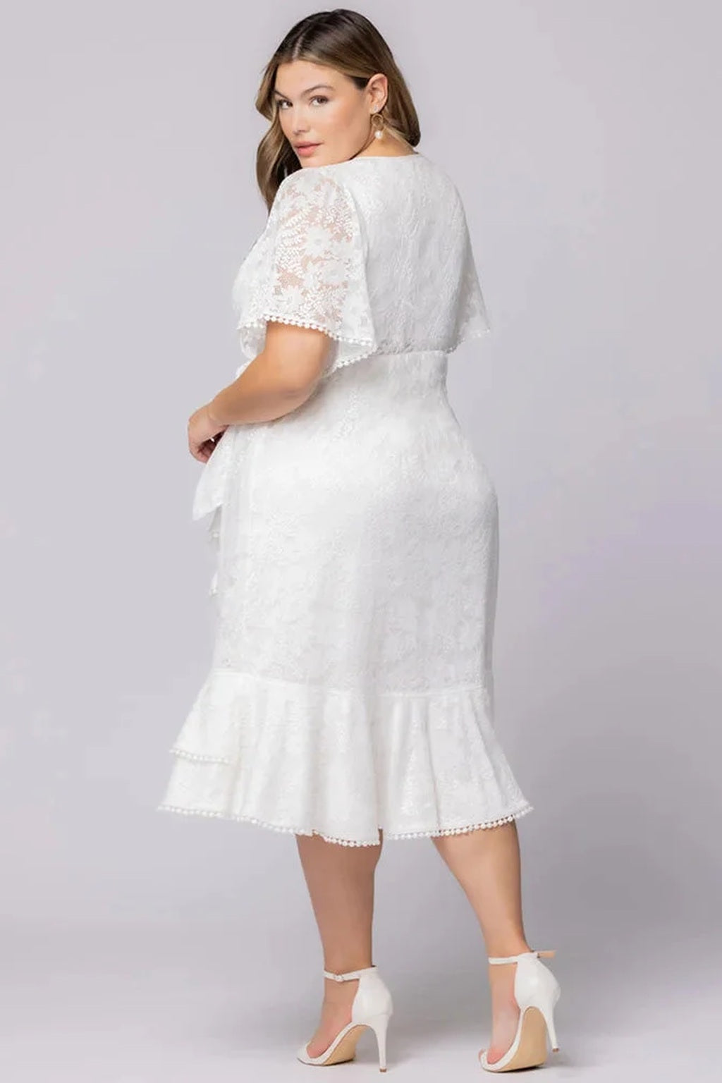 Palermo Lace Faux Wrap Cocktail Dress