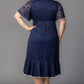 Palermo Lace Faux Wrap Cocktail Dress