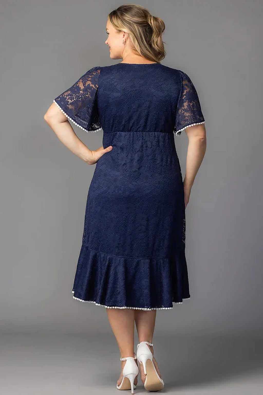 Palermo Lace Faux Wrap Cocktail Dress